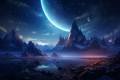 fantasy-alien-planet-mountain-and-lake-3d-illustration-fantasy-alien-planet-mountain-and-lake-ai-generated-free-photo